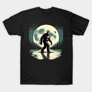 Moon Bigfoot Sasquatch Cool Bigfoot T-Shirt